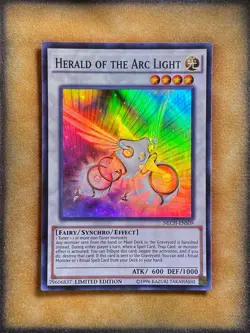 Yugioh Herald of the Arc Light NECH-ENS09 Super Rare Limited Edition LP - Image 1