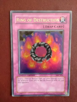 Yugioh English Limited Edition Ring of Destruction IOC-SE3 HOLO Rare - Image 1