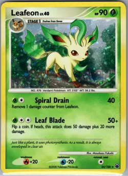 Leafeon (DP Majestic Dawn) 024/100 Holo - Pokemon Card - NM - Image 1