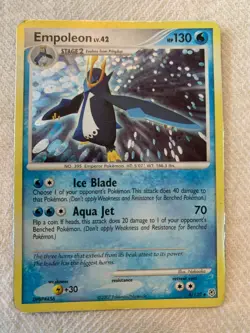 Pokemon Empoleon lv.42 4/130 Diamond & Pearl Played condition Card - Image 1