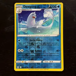 Dewgong 034/196 Pokemon Lost Origin Sword & Shield Reverse Holo Rare Card NM - Image 1