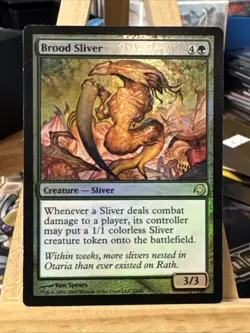 MTG *Brood Sliver foil* (LP) Premium Deck Sliver Magic the Gathering Free Ship - Image 1