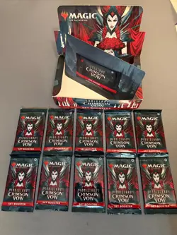 Magic MTG Innistrad Crimson Vow (10) Set Booster packs + (1) Box topper pack - Image 1
