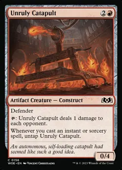 Magic the Gathering (mtg): WOE: Unruly Catapult - Foil - Image 1