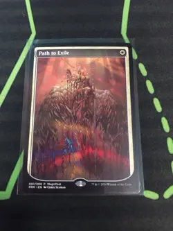 MTG Magic The Gathering Path To Exile Promo Full Art Textless White Commander - Image 1
