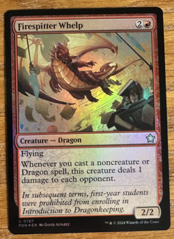 MTG Foundations, Firespitter Whelp - Foil - Image 1