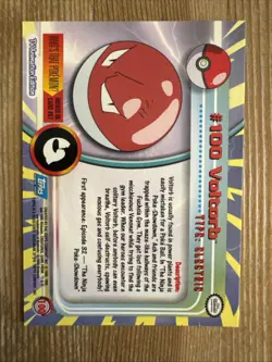 BLUE Label Voltorb #100 - Pokemon Topps Series 2 TV AnimationEdition NM - Image 2