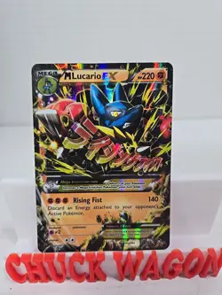 Pokemon TCG M Lucario EX Holo Ultra Rare Card 55/111 Furious Fists - Image 1