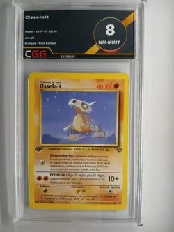 Pokemon Card Osselait (JU 50) 1st ED Jungle CGG 8 FRENCH 25350039 - Image 1