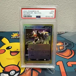 2003 Pokemon EX Dragon Reverse Holo Houndour eReader #59/97 - PSA 9 - Image 1