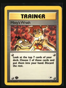 Pokemon MISTY'S WRATH 114/132 1st Edition (2000 Gym Heroes) NM/Near Mint - Image 1