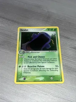 Swalot 11/100 EX Crystal Guardians Holo Rare Vintage Pokemon TCG Card - Image 1