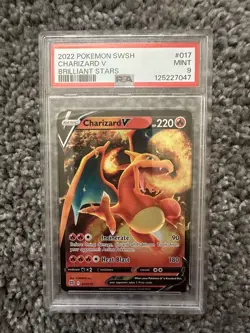 Charizard V 017/172 Swsh09: Brilliant Stars Holo for sale online - Image 1