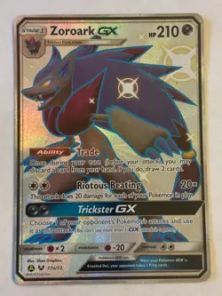 Pokemon TCG Zoroark GX Alternate Art Promo - Hidden Fates - 77a/73 - NM - Image 1