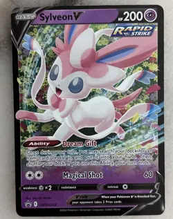Sylveon V SWSH202 Black Star Promo Pokemon Card NM - Image 1