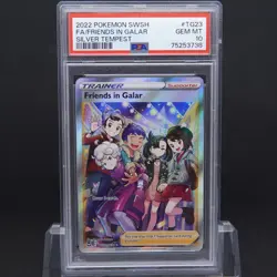 PSA 10 Friends in Galar TG23 Silver Tempest Full Art Trainer Graded Pokemon TCG - Image 1