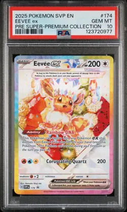 2025 POKEMON SVP EN-SV BLACK STAR PROMO #174 EEVEE EX PSA 10 - Image 1