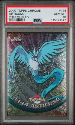 Pokemon Card 2000 Topps Chrome T.V. Articuno PSA 10 GEM MINT #144 Rare - Image 1