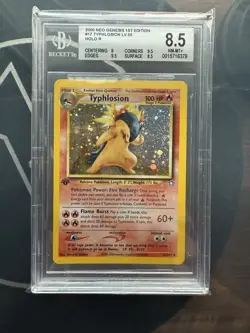 Pokemon Typhlosion Neo Genesis 1st Edition Holo Rare Card #17 BGS 8.5 Sub Grades - Image 1