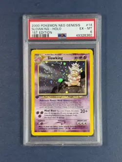 Pokemon Neo Genesis Slowking Holo 1st Edition PSA 6 SWIRL - Image 1