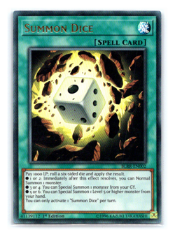 Summon Dice - BLRR-EN002 - Ultra Rare - 1st Edition Yugioh - Image 1