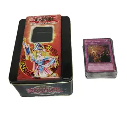 Vintage Yu-Gi-Oh Dark Magician Girl Empty Tin + 85 Random Yu-Gi-Oh Cards - Image 2