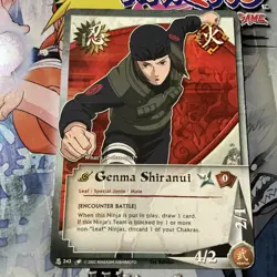 Genma Shiranui - 243 - Common - Naruto CCG Card LP 1st Edition - Image 1
