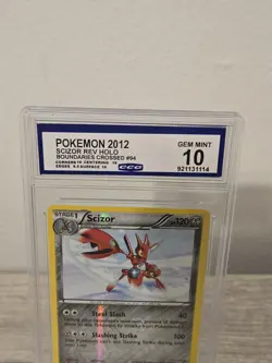 Pokemon Scizor Reverse Holo Card Boundaries Crossed 94 CCG 10 Gem Mint 2012 - Image 3