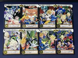 Lot of 8 Dragon Ball Z 1995 LR Holo Cards Set Japan BANDAI Vintage Complete - Image 1
