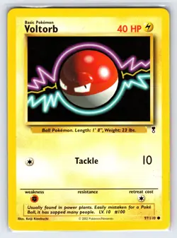 Voltorb 97/110 2002 Legendary Collection Pokemon Card Vintage WOTC Common - Vlp - Image 1