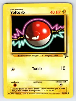 Voltorb 98/130 Base Set 2 Pokemon Card TCG Vintage WOTC Nintendo Common - Nm/Vlp - Image 1