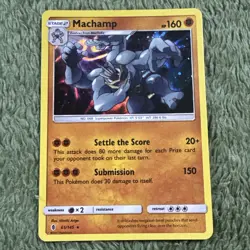 Pokemon Card Machamp 65/145 Rare Cosmos Holo Sun & Moon Guardians Rising 2017 - Image 1