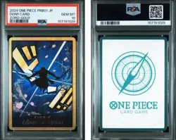 2024 JAPANESE ONE PIECE CARD PRB01 JP DON!! CARD ZORO-GOLD PSA 10 BANDAI NAMCO - Image 3