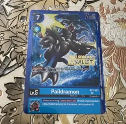 Digimon Card Game Paildramon 2023 Regionals Finalist Stamp BT3-027 Foil - Image 1