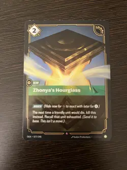 Riftbound League Of Legends Origins Foil Card OGN 077 Zhonyas Hourglass LP - Image 1