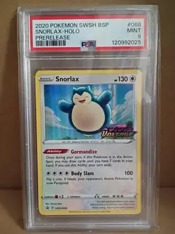 Snorlax (Prerelease) SWSH068 Sword & Shield Promo Cards PSA 9 - Image 1