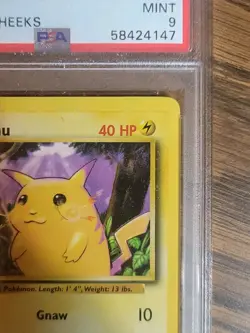 1999 Pokemon "PERFECT CENTERING " #58 PIKACHU PSA 9 Mint NEW FRESH SLAB - Image 5