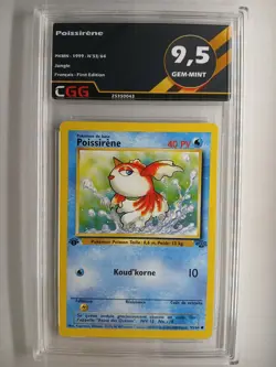 Carte pokemon Poissirene (JU 53) 1st ED Jungle CGG 9,5 FRANCAIS 25350043 - Image 1