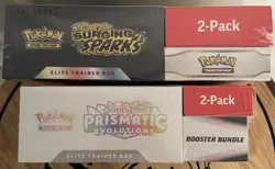 Pokemon Scarlet & Violet Prismatic Evolutions and Surging Sparks Costco Bundles - Image 3
