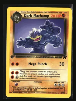 Pokemon DARK MACHAMP 27/82 1st Edition (2000 Team Rocket) NM/Near Mint - Image 1
