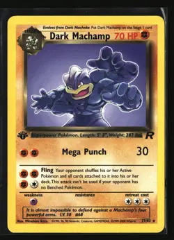 Pokemon DARK MACHAMP 27/82 1st Edition (2000 Team Rocket) NM/Near Mint - Image 1