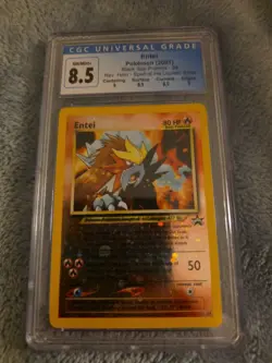 Pokemon (2001) Entei Black Star PROMO - 34 REVERSE HOLO - Spell Of The Unown 8.5 - Image 1