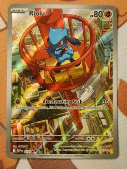 Pokemon TCG - Riolu - Mega Evolutions 010 Black Star Promo Full Art Holo - Image 1