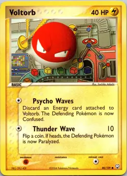 Voltorb 80/109 Team Rocket Returns Pokemon TCG LP / NM - Image 1