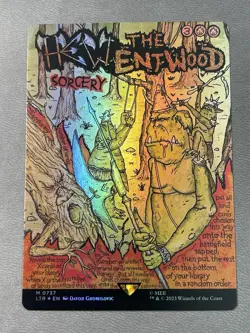 2023 Magic the Gathering LOTR Lord of the Rings Foil #737 Hew the Entwood Poster - Image 1