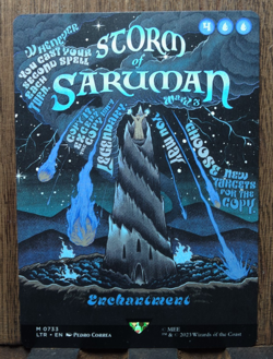 MTG Storm of Saruman (Borderless Poster ) The Lord of the Rings Minty PACKFRESH - Image 1