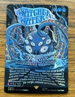 The Watcher in the Water - Serialized Borderless Poster- MTG LOTR LTR - 013/100 - Image 1