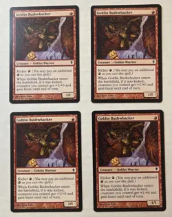 Goblin Bushwhacker x 4 Playset - NM/M - Zendikar MTG Magic The Gathering Card - Image 1