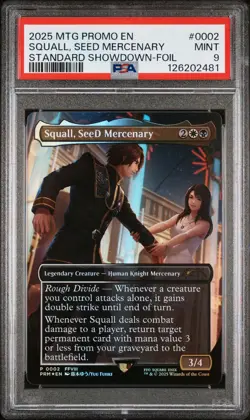 PSA 9 FInal Fantasy PROMOS SQUALL, SEED MERCENARY STANDARD SHOWDOWN FOIL MTG - Image 1