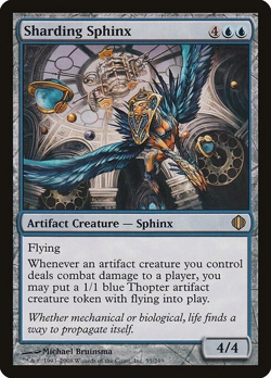 Sharding Sphinx - Shards of Alara MTG Rare Blue Artifact NM Magic the Gathering - Image 1